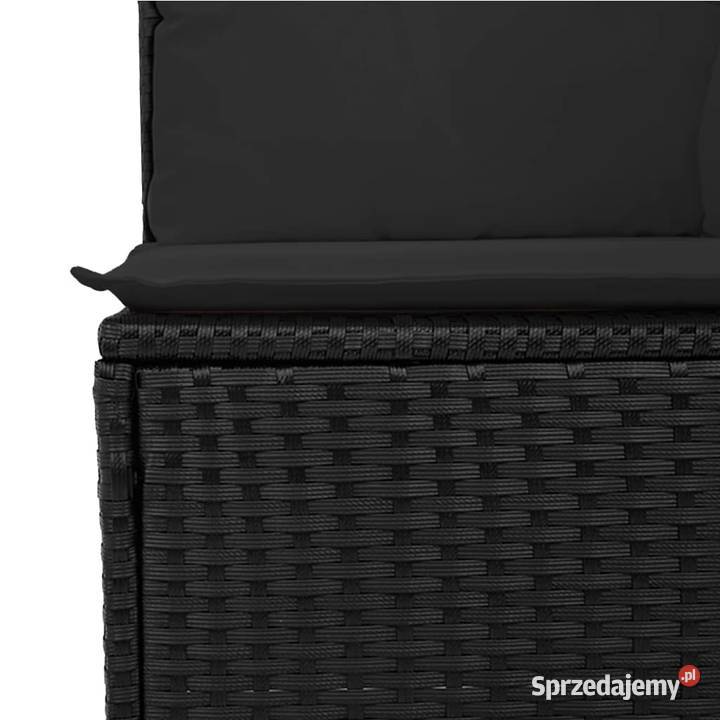 Sofa ogrodowa z poduszkami 2osobowa czarna Wschowa