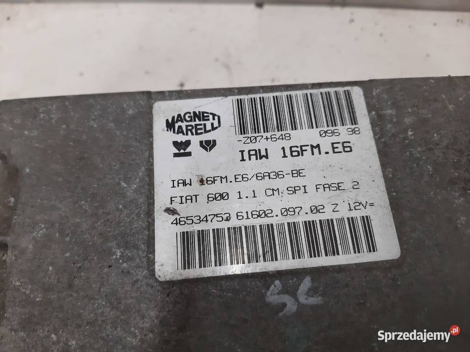 Fiat Seicento 600 11 Sterownik Silnika ECU osobowe Ksawerów
