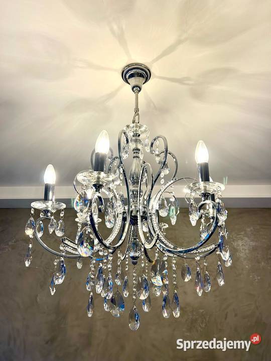 Żyrandol z kryształami górskimi lampa glamour Warszawa