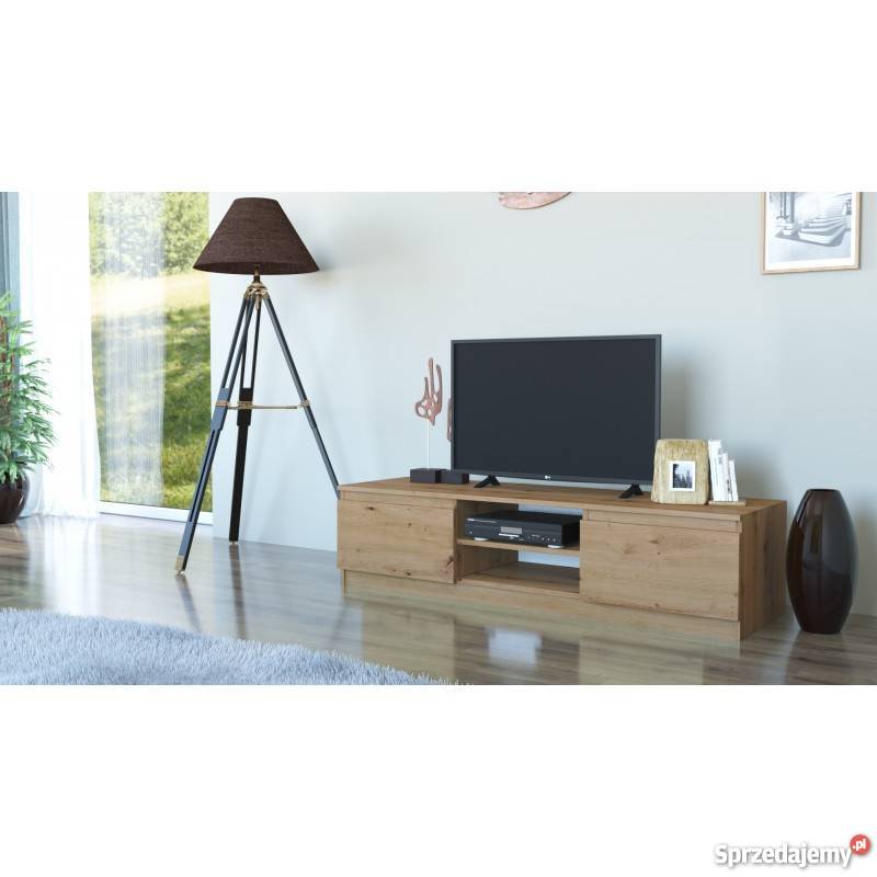 SZAFKA STOLIK RTV 140 CM DĄB ARTISAN