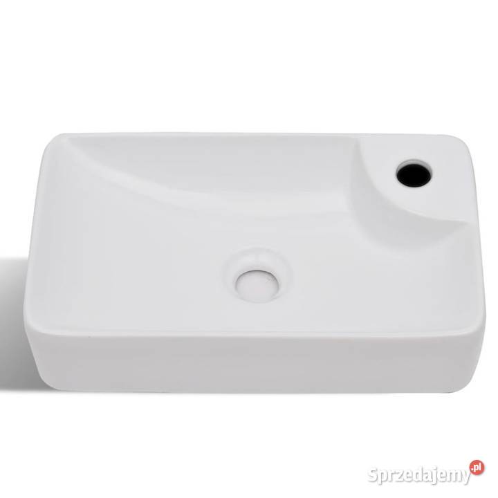 vidaXL Ceramiczna umywalka z otworem 141934