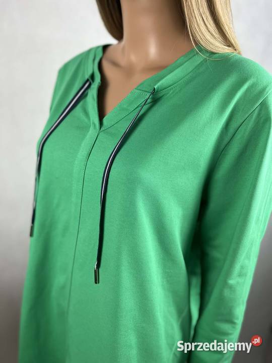 Sheego zielona tunika XL 42 bawełniana oversize Augustówka
