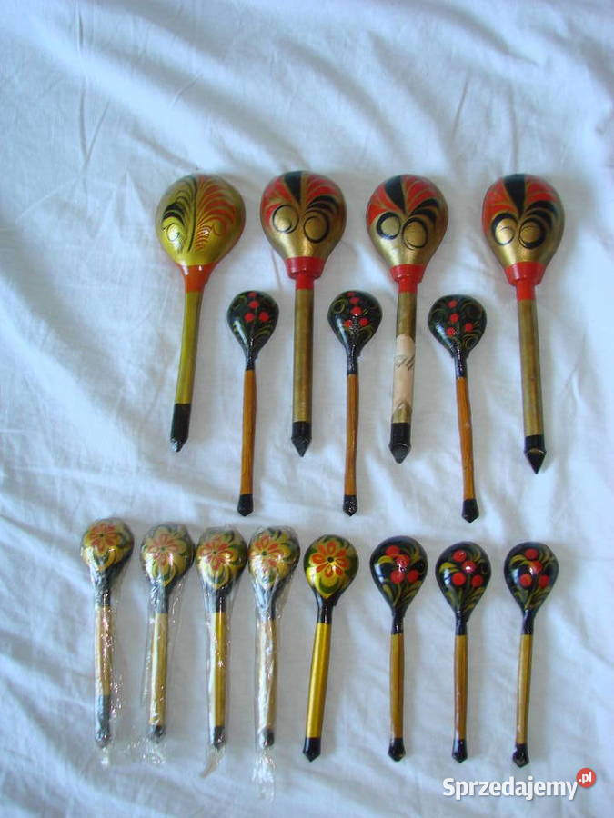 Chochłoma drewniana łyżka Pruszcz Gdański