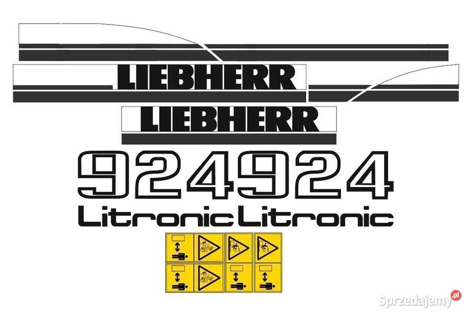Naklejki oklejenie naklejka LIEBHERR 924 mazowieckie Janików