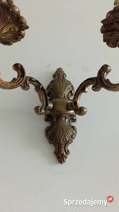 Stare mosiężne kinkiety kujawsko-pomorskie Włocławek
