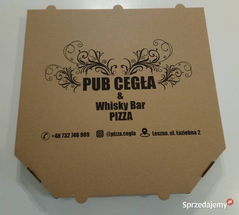 Kartony pudełka EKO na pizzę z nadrukiem lubelskie