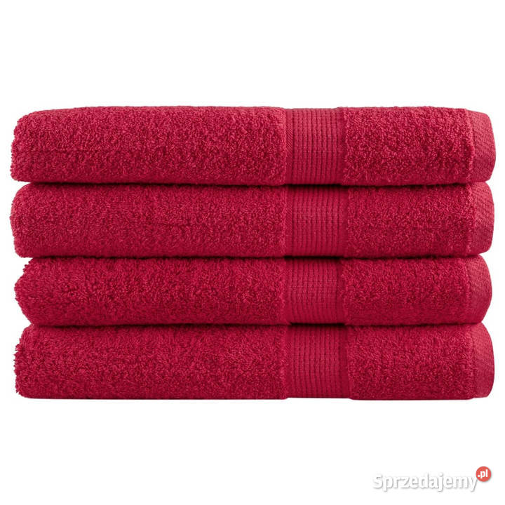 Ręczniki premium SOLUND 4 czerwone 80x200 600 g mazowieckie