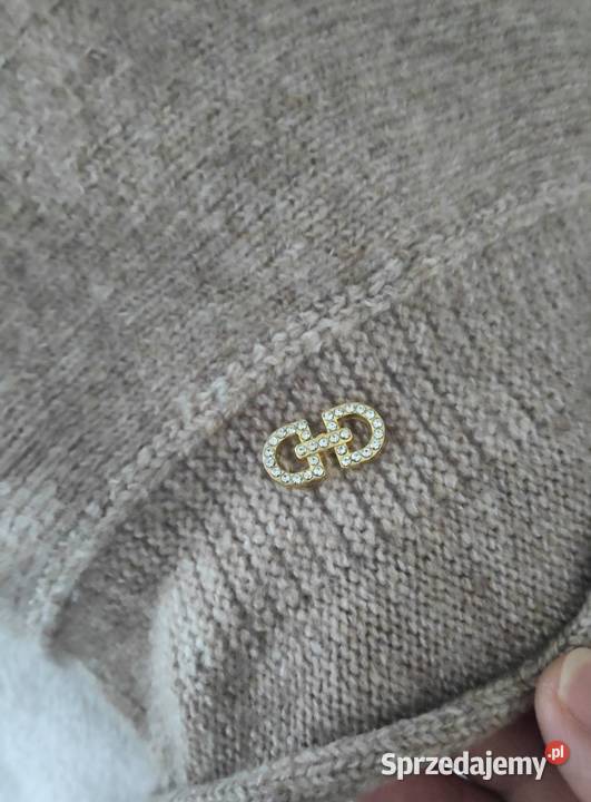 Czapka zimowa beret beżowy nowy Ruciane-Nida sprzedam