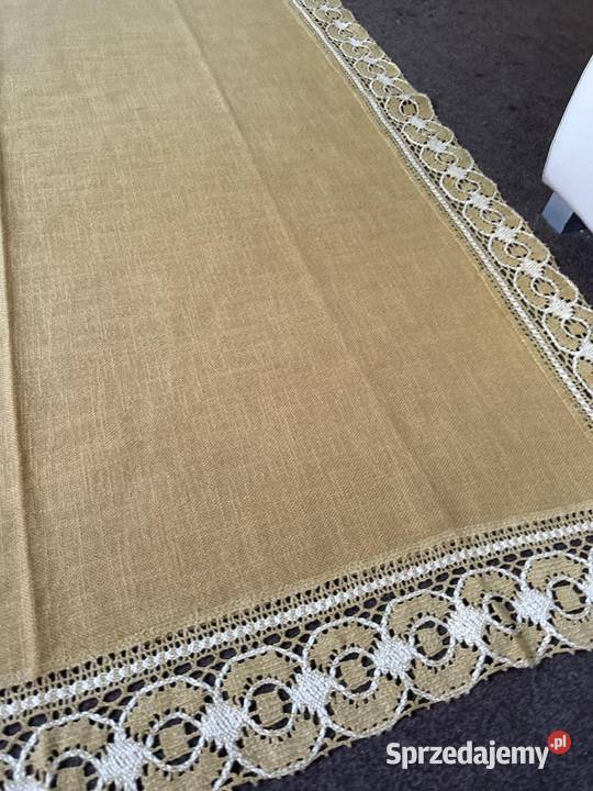 obrus len wysokiej jakości do kolekcji śląskie Zabrze