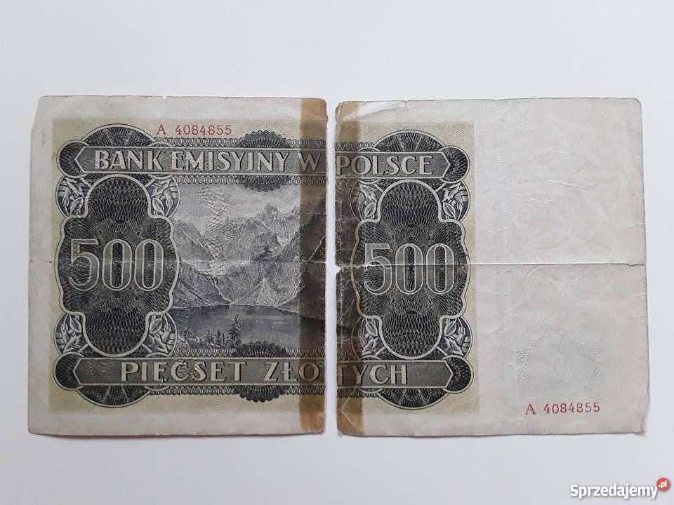 Banknot 500 złotych Góral 1940 Warszawa sprzedam