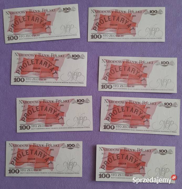 Banknot 100 z 1988 r Ludwik Waryński seria PM Sosnowiec