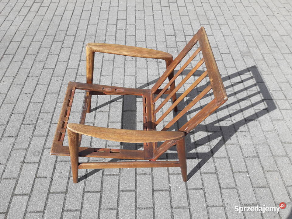 Fotel PRL Stefan jesion dąb design skandynawski Gdynia