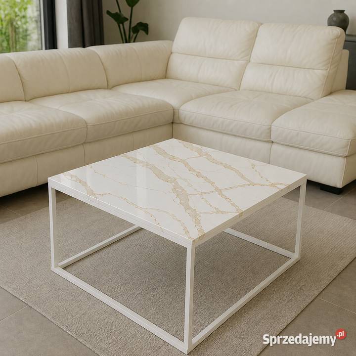 Blat kwadratowy do stolika CALACATTA GOLD 80cm
