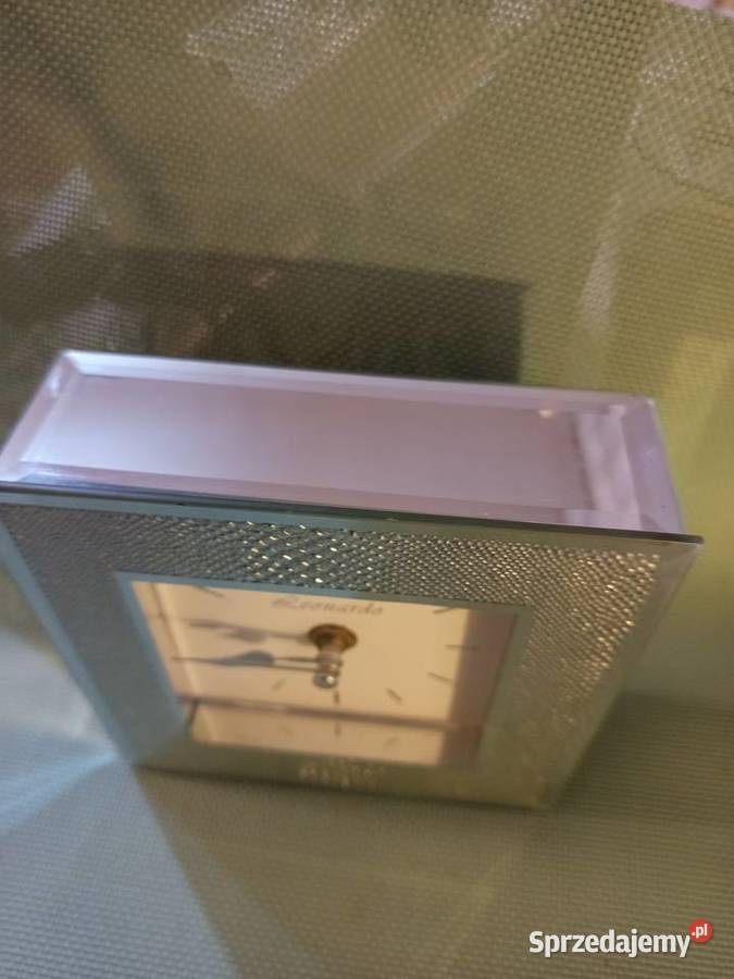 Zegar bładny firmowy LEONARDO w szklanej oprawie biały sprzedam