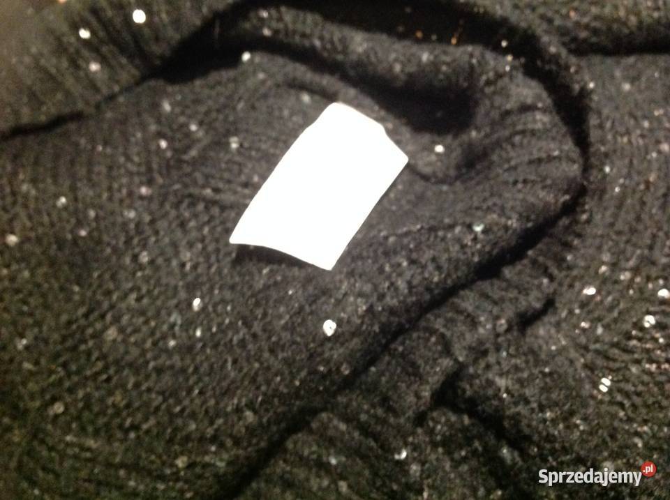 Czarny Sweter Damski rizm ML Moher Wiązany Nowa Sól sprzedam