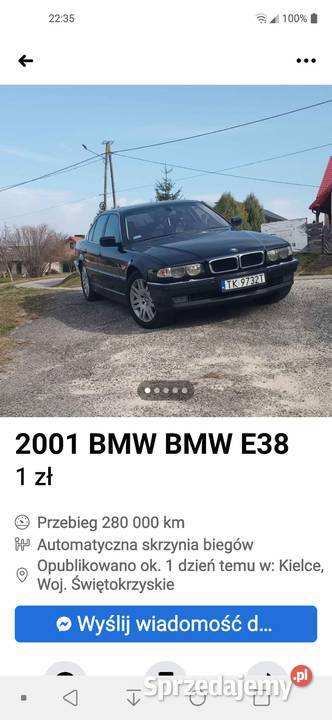 BMW E38 30d z 2001roku Ociesęki