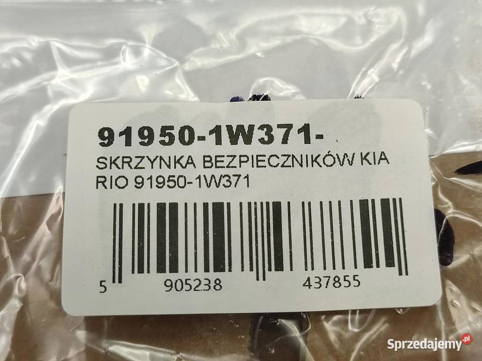 SKRZYNKA BEZPIECZNIKÓW KIA RIO 919501W371