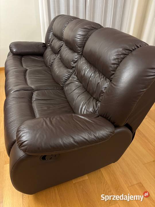Komplet wypoczynkowy skóra sofa 32 220cm łódzkie Łódź