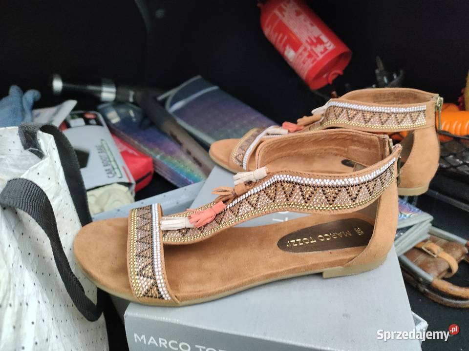 Sandały damskie rozmiar 38 Marco Tozz Sandały i klapki Moda i Styl Wrocław