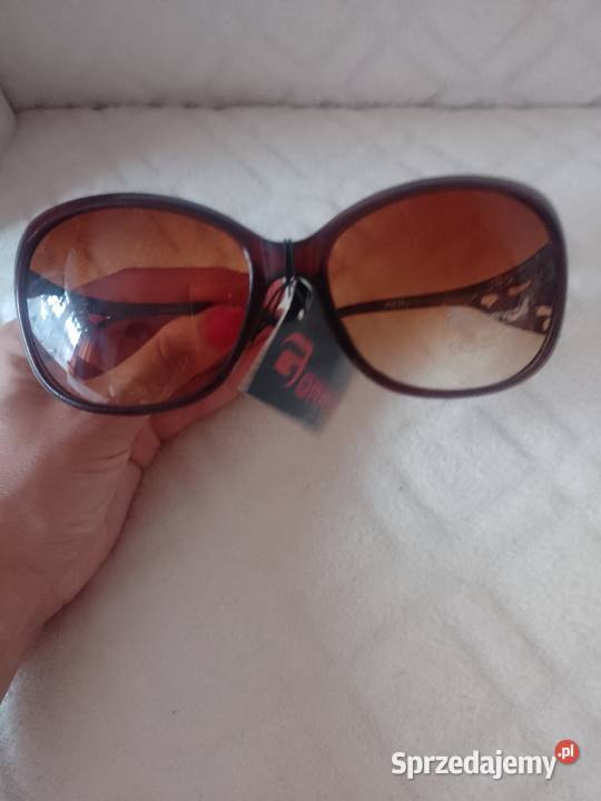 Brązowe bogato zdobione okulary przeciwsłoneczne Filtr UV-400 kat. 2  małopolskie Kraków