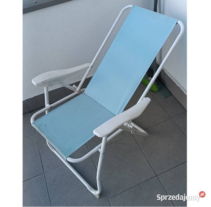 Leżak plażowy ogrodowy IKEA HM HAMO składany niebieski Warszawa