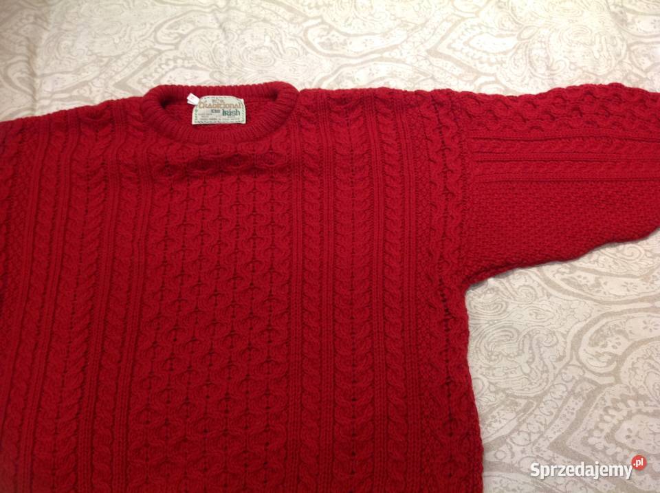 Gryby Wełniany Sweter XL Czysta Żywa Wełna NOWY Wkładane przez głowę  sprzedam