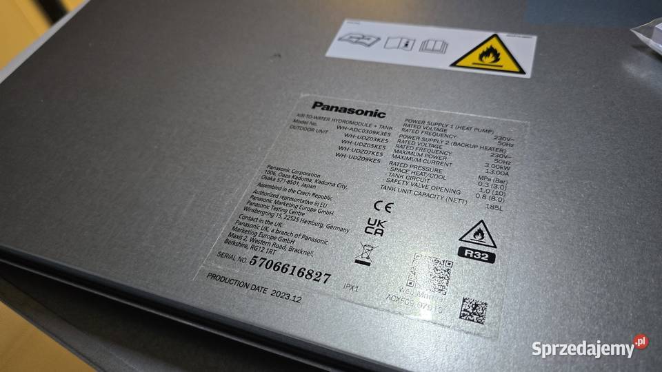 Panasonic Seria K pompa ciepła 3kW9kW jednostka Wolbórz