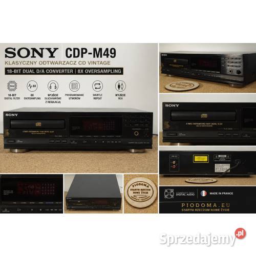 Sony CDPM49 klasyczny odtwarzacz CD Vintage Odtwarzacze CD i MD