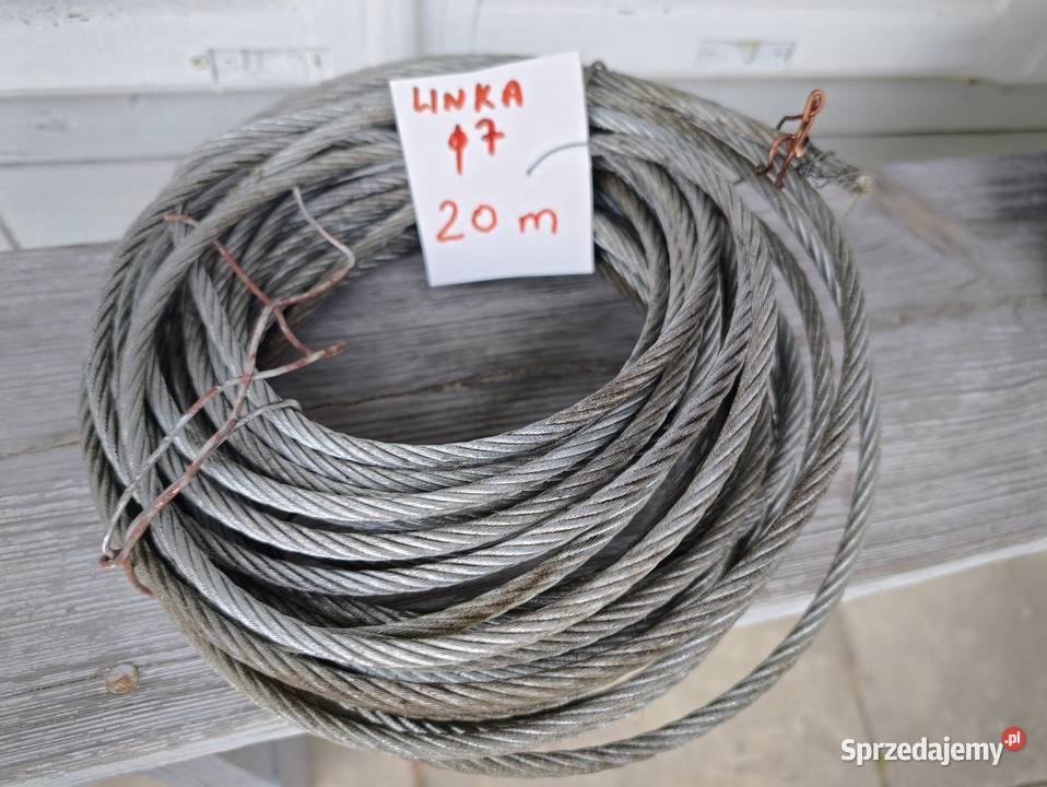 Linka stalowa średnica 7 mm 20 m nowa Stąporków