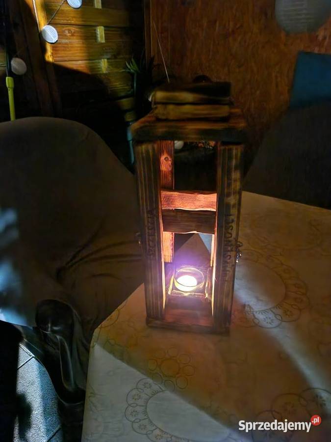 Rustykalny lampion Zazdrośnik sąsiad niby nie Pszów
