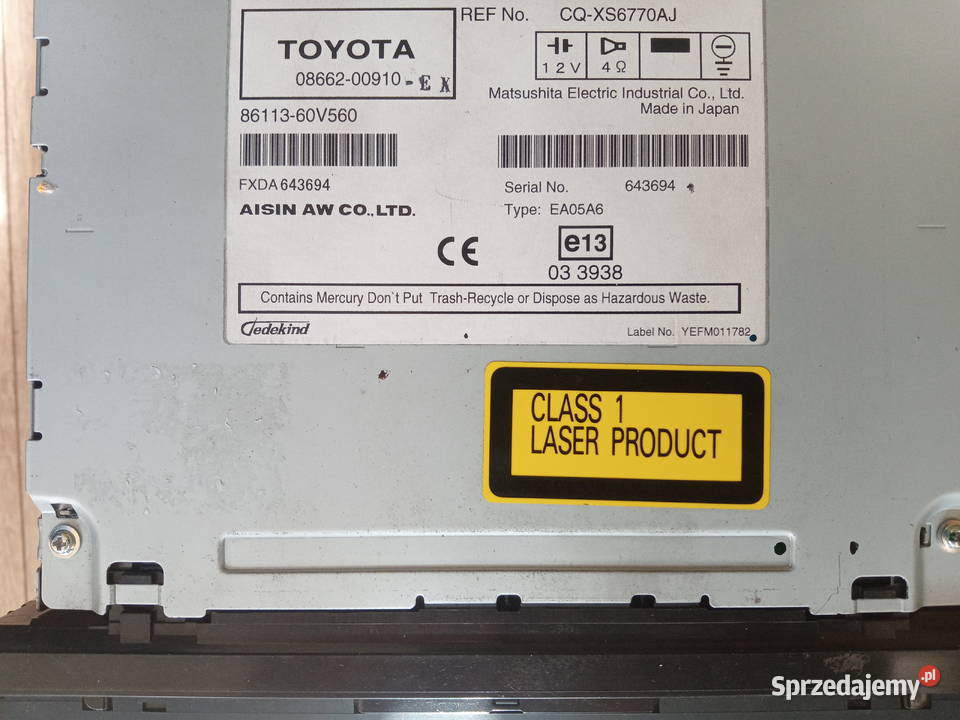 RADIONAWIGACJA TOYOTA Radioodtwarzacze Suwałki