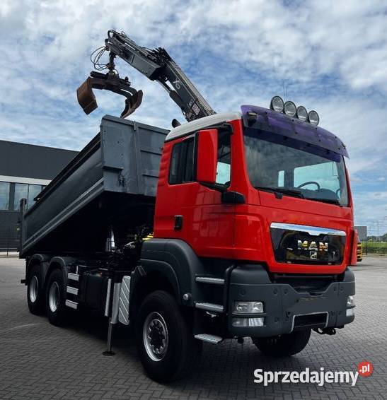 Uzywana wywrotka 6x6 z dzwigiem MAN TGS mazowieckie