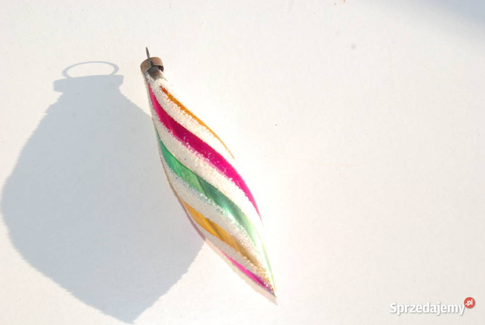 Stara ozdoba choinkowa bombka sopel Cieszyn