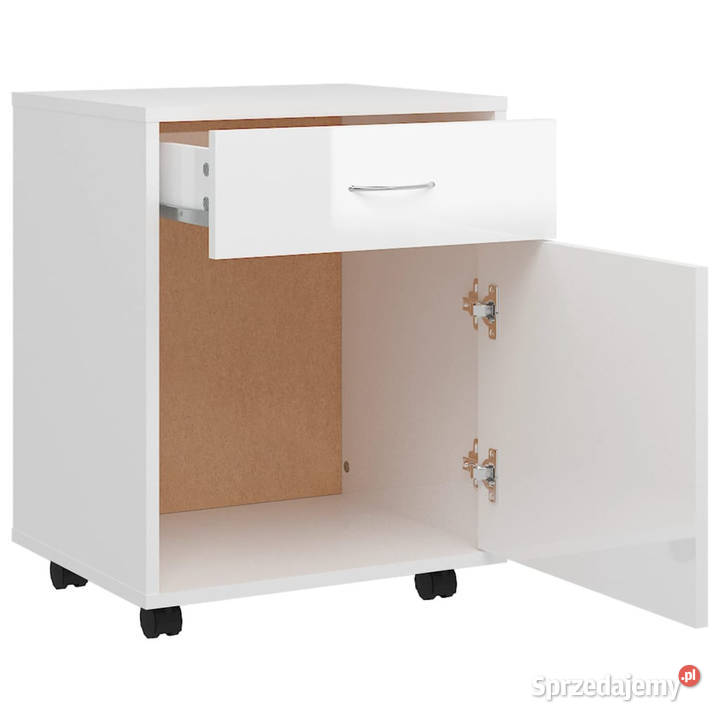 Szafka na kółkach biała z połyskiem 45x38x54 Warszawa