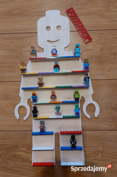 Półka na ludziki z Lego z dowolnym imieniem XL