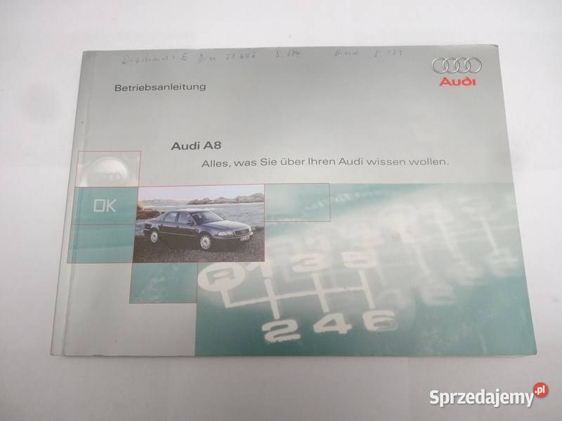 AUDI A8 D2 ETUI FUTERAŁ INSTRUKCJA OBSŁUGI Przemęt