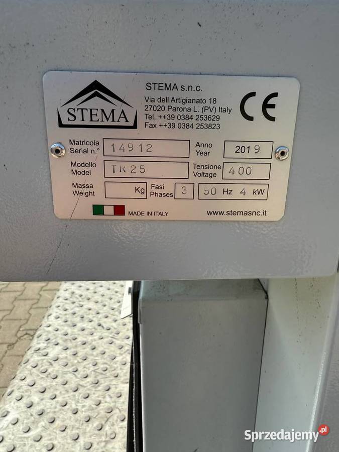 Stema TR25 Tunel chłodniczy chłodzący tunel Łaskarzew sprzedam