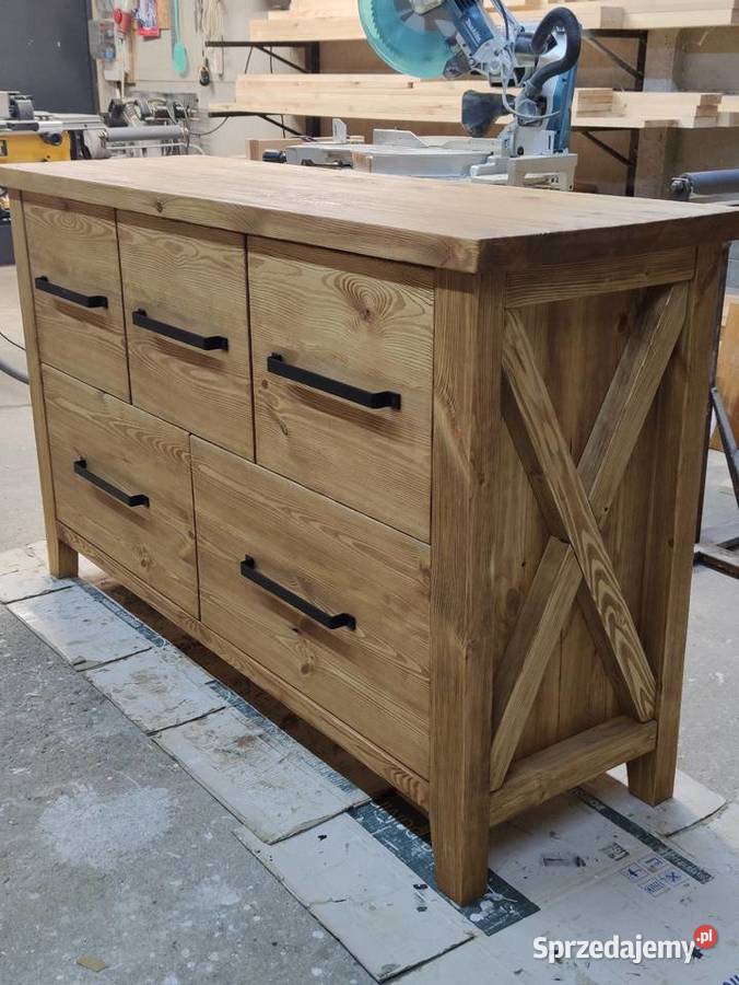 Komoda drewniana styl rustykalny 48cm Zduńska Wola