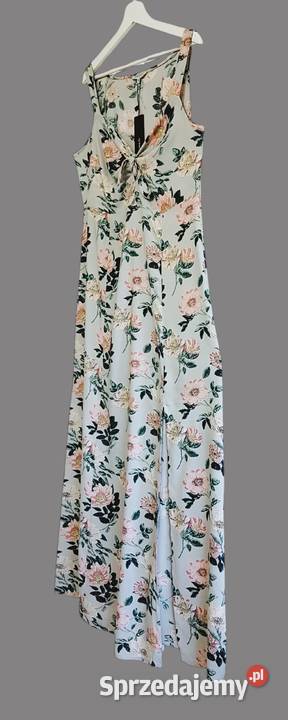 Damska sukienka letnia zielona kwiatowa na Chrzanów