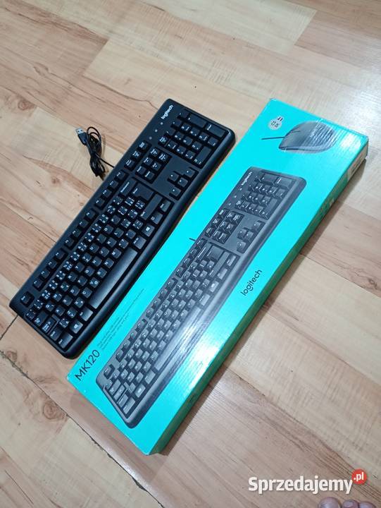 klawiatura Logitech MK120 kabel USB czarna nowa Szczecin