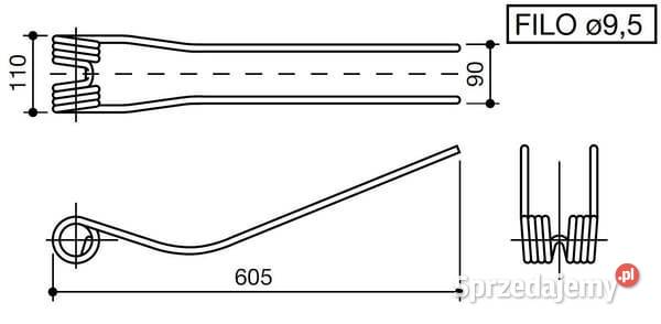 Palec zgrabiarki Galfr 7892N Kamionna