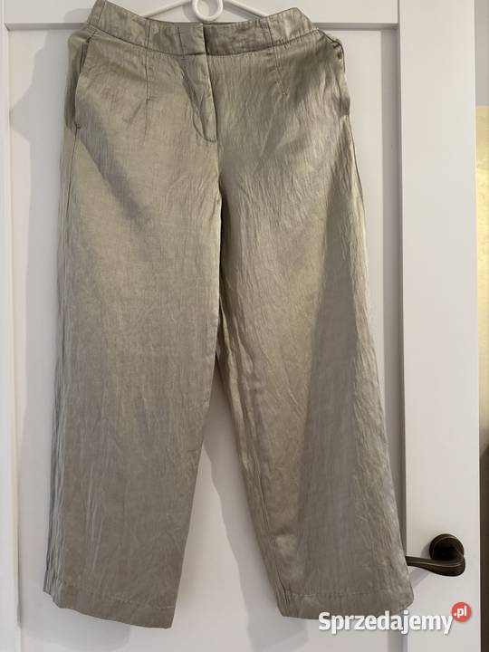 Spodnie damskie 34 Massimo Dutti wiskoza len śląskie Częstochowa