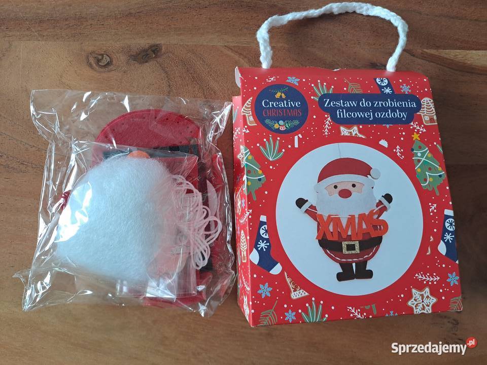 DIY Mikołaj Ozdoba Filc Wyszywanka Creative Warszawa