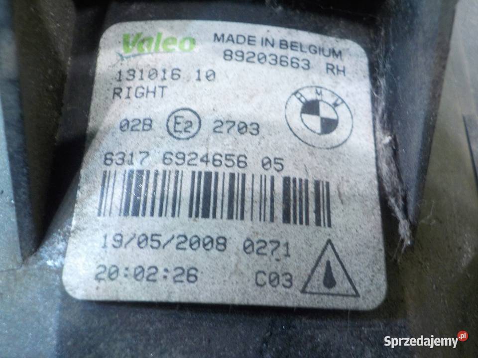 BMW X3 E83 MPAKIET 20 D AUT 08r 5D halogen lewy osobowe Suków