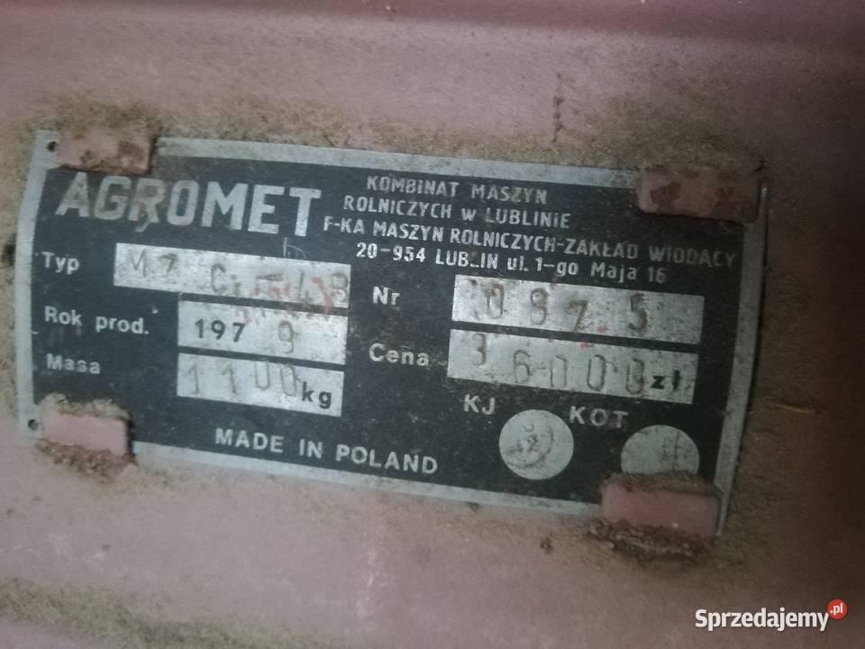 Młocarnia Agromet MZ C48 Lublin Różanka