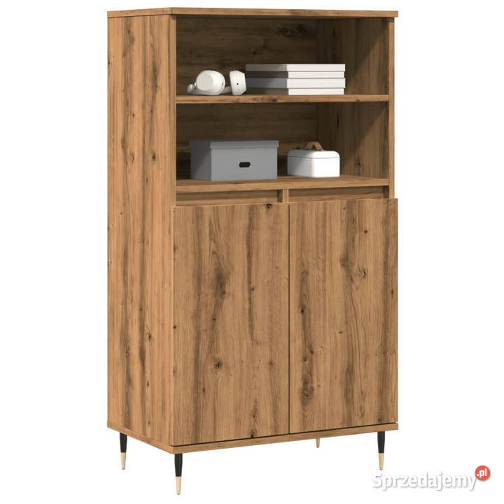 Wysoka szafka brązowy dąb 60x36x110 WM857459 Warszawa sprzedam