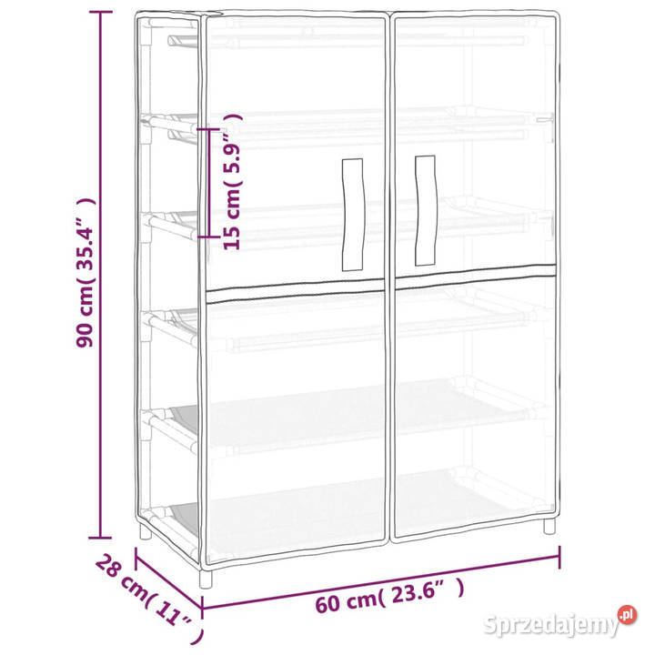 Szafka na buty kremowa 60x28x90 materiałowa Warszawa