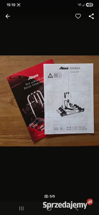 Atera Strada na 3 rowery bagarznik rowerowy