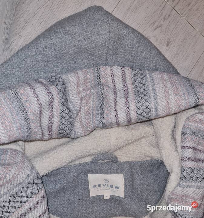 Płaszcz damski popielaty kaptur 38M Rozmiar 38(M) łódzkie Łódź