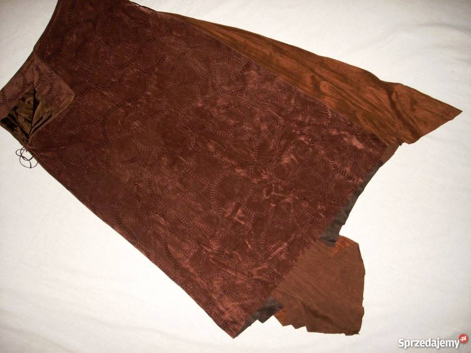 Długa Spódnica Frędzle Imitacja Zamszu 38 M Nowy Sącz